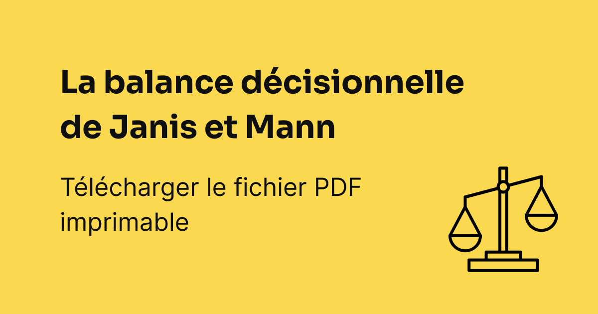 Télécharger la balance décisionnelle et Janis et Mann